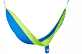 Twisted Double Hammock - Blue/Bright Green